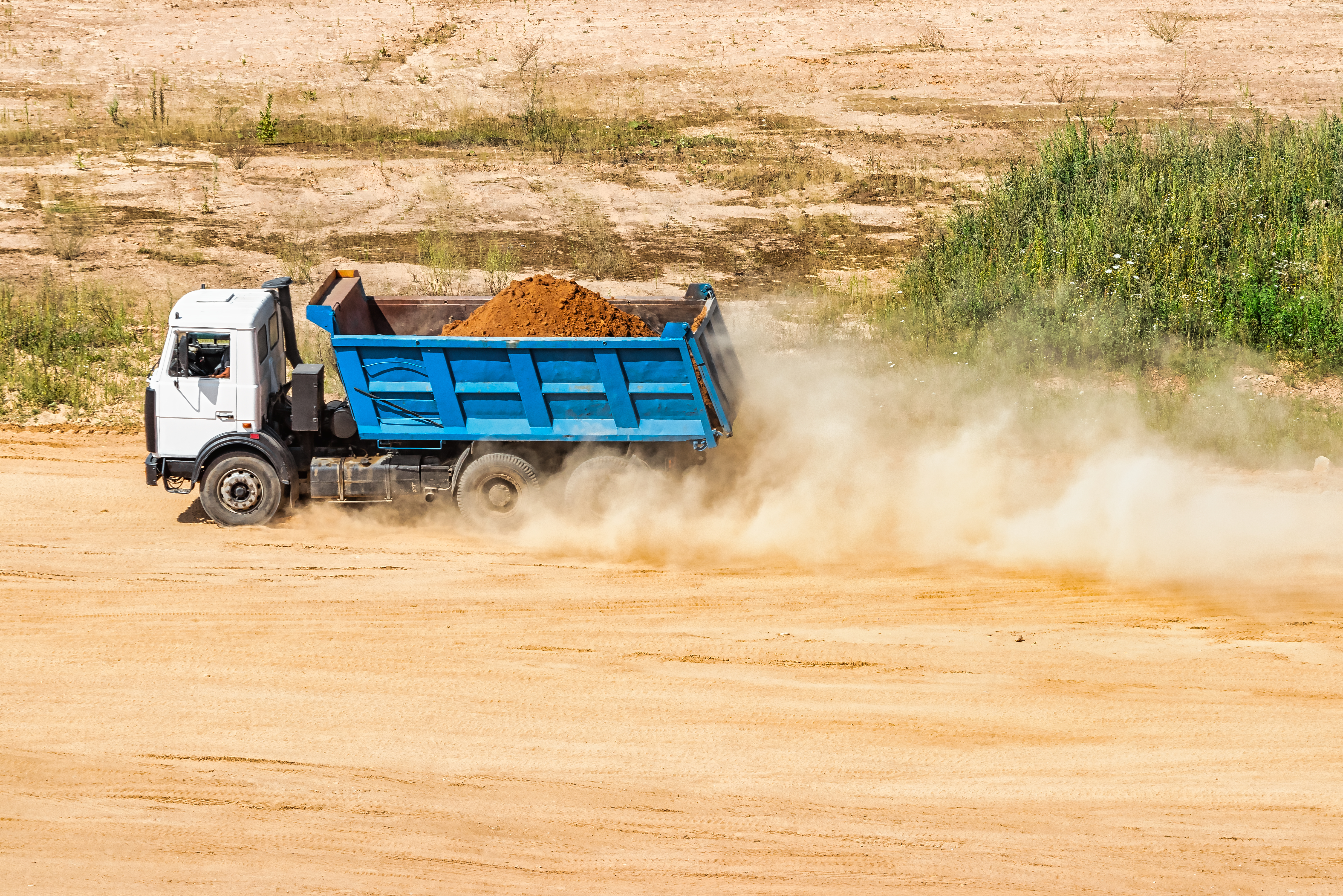 Massetransport med tippbil